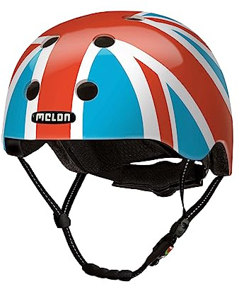 Melon Casque de Vélo »Union Jack Summer Sky« pour Homme, Femme Adultes et Enfants | Casque Urbain léger et sûr pour Velo, VTT, Cyclisme, Skate et Trotinette | Taille XXS-S (46-52 cm)