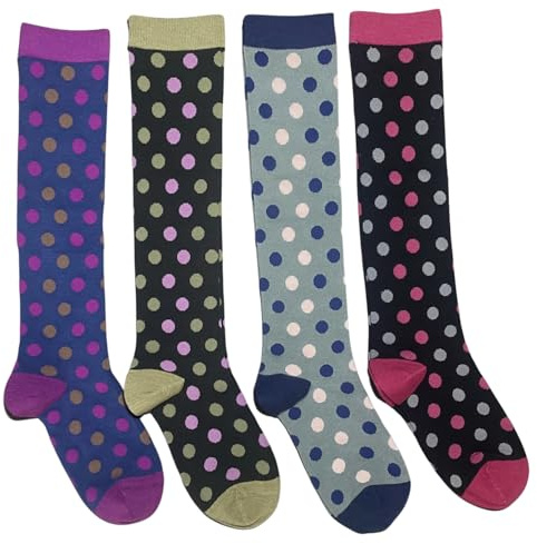 4 paires de chaussettes hautes pour femmes en coton chaud, taille unique 35-40