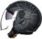 LIONCIANO Motorradhelm, ECE 22.06-zertifizierter halboffener Helm, offener Helm, Moto und Roller, Damen, Erwachsene, Anti-Kratz-Visier(Ailes De La Liberté Noir Mat,M=57-58cm)