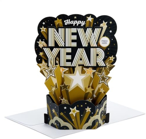Hallmark Paper Wonder Musical Pop Up New Year Card (Plays Auld Lang Syne)