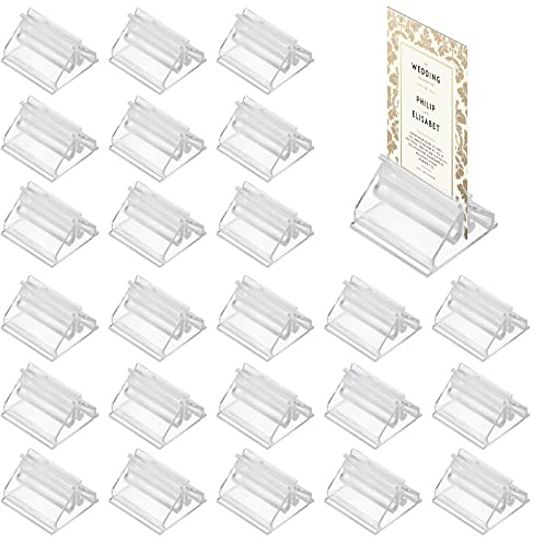 Abeillo 24 soportes de tarjetas de plastis, soportes transparentes para tarjetas de juego, soportes de fotos para tarjetas, fotos, notas, visualización de imágenes
