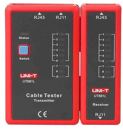 UNI-T UT681L RJ11 RJ45 LAN Kabel Tester Network Kabel Telephone Line Dual-use Tester LED Status Display NC/HDMI Repair Tool