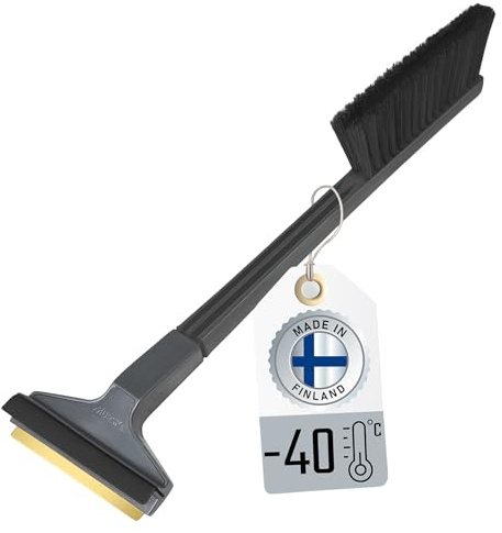 L & P Car Design A056 isskrapa bil Murska isskrapa 420 mm mässingsblad mässingsskrapa visp snöborste lång snöborste bil snöborste kvast soppa original Finland toppkvalitet (svart grå)