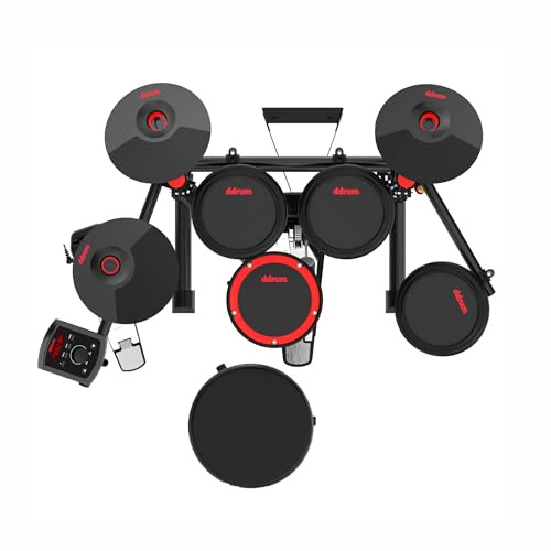 Ddrum E-Flex 8Pc Bluetooth Electronic Drums with Throne and Sticks