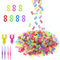 Anschluss S Clips 1000 Stück Loom Bänder Verschlüsse Bunte Rubber Loops Werkzeug Nachfüll S Clips Loops Armband Plastik Loops für den Anschluss von Loom Band Armbänder Schmuck Zubehör (Bunte)