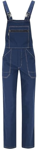 BWOLF Anax Salopette en coton pour homme, salopette de travail, salopette de protection, bleu marine, 3XL