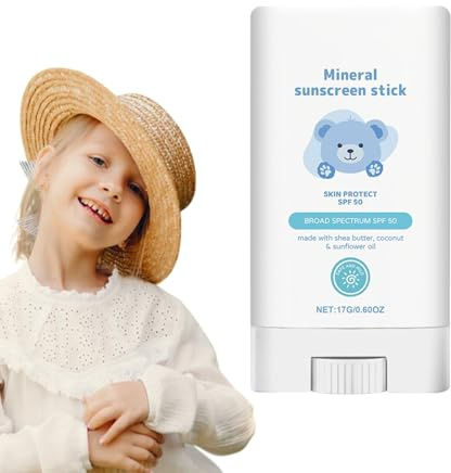 Stick De Protection Solaire Doux Pour E-nfants SPF50, Stick De Protection Solaire Minérale, Crème Solaire Visage Corps Pour Tout-petits, Lotion Solaire Portable, Protection Quotidienne, Hydratant