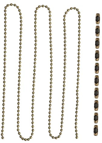 Tofficu Catena Trazione Per Ventilatore Da Soffitto in Metallo 1 Metro Con 20 Fibbie Collegamento Interruttore On-off e Portatile Per Lampade Da Soffitto