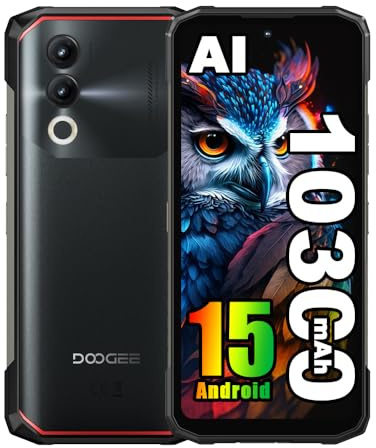 DOOGEE Blade 20 Android 15 Outdoor Handy Ohne Vertrag 4G,10300mAh 18W, 20GB+128GB(2TB) 15.8 mm ultradünn Outdoor Smartphone,16MP Kamera,6.6'' HD+ IPS Punch Display,3 Card Slots/IP68/NFC (Schwarz)