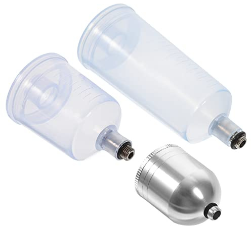 FOYTOKI Lot de 3 Bouteilles d'Aérographe Rechargeables Récipients Démontables pour Peinture Résistants à la Corrosion pour Modèles Décoration de Gâteaux Pratique et Solide