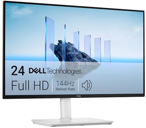 Dell 24 Plus Monitor - S2425HSM, Full HD (1920x1080), 144Hz, IPS, 1ms MPRT, AMD FreeSync, 99% sRGB, Height Adjust, Built-in Speakers, 2 HDMI, 3 Year Warranty, White