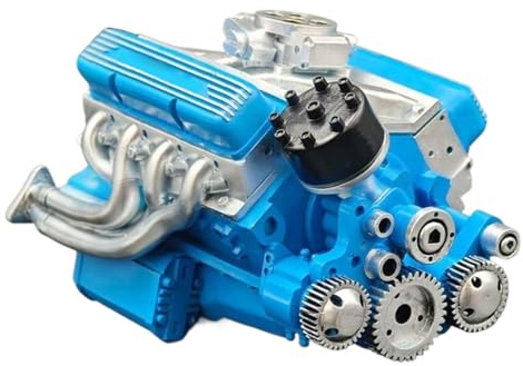 Modelo de motor - Kit de juguetes de ingeniería de construcción de motor de automóvil educativo profesional, pantalla de decoración de oficina de aprendizaje mecánico STEM realista | Plantilla de