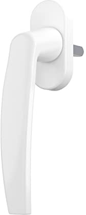 MS Beschläge ® Alu Fenstergriff Fenster Aluminium Griff Weiß RAL 9016 Rasterolive 35mm Stift