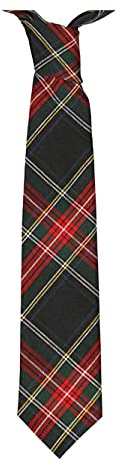 Cookie's Boys' Traditional 4-in-Hand Necktie - black/red/white/gold *plaid