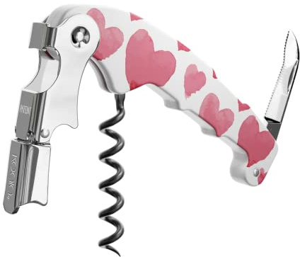 KOALA Sacacorchos Profesional Dos Tiempos, Estampado Love