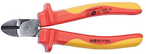 SW-Stahl 41911L VDE - Tronchese laterale 160 mm I tronchese elettrico 1000 Volt I con manico a 2 componenti, taglierina laterale per filo e cavo, tagliafili per spelatura