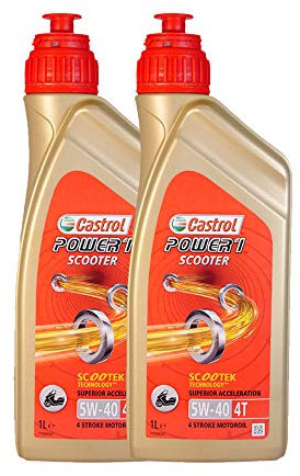 LUBRIALPHA - Olio Motore Scooter 4T | 5W-40 | Tecnologia per Alte Prestazioni | Ideale per Scooter 4 Tempi Moderni | API SL, JASO MB | Confezione 2x1L