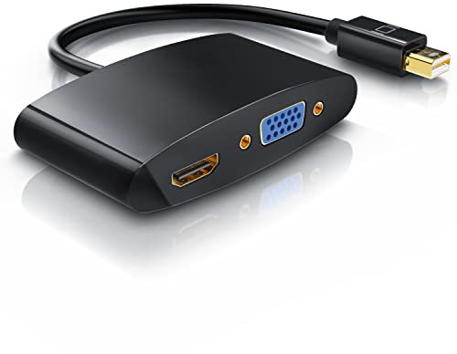 CSL - Mini DisplayPort zu HDMI VGA Adapter Konverter Videoadapter - PC MAC - HDTV 1080p Full HD