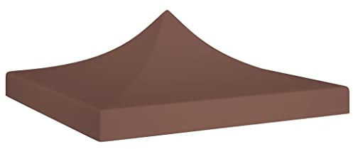 vidaXL Partyzelt Dach UV-beständig Wasserbeständig Ersatzdach Dachplane Zeltdach Ersatz Dach Plane für Gartenzelt Pavillon 2x2m Braun 270g/m²