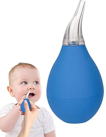 Xiaoxin Baby-Nasensauger, Silikon, Blau, Neugeborenen-Nasenlochreiniger, wiederverwendbar, zur Linderung von verstopfter Nase bei Säuglingen