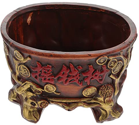 VANZACK 1 x Geldbaum-Topf, kreativer Blumentopf, Heimdekoration, grüne Vase, Porzellan, Blumenvase, Pflanzgefäß, Töpfe für Zimmerpflanzen, Vintage-Dekoration, Bonsai-Töpfe, Keramik, modisch,