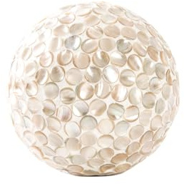 BOLA DECORACION NACAR 12X12X12 BLANCO