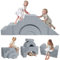 MeMoreCool Kindersofa Spielsofa, Modulares Schaumstoff Bausteine-Sofa, Baby-Schlafsofa zum Klettern und Krabbeln, Softbausteine für Kinderzimmer oder Spielzimmer, Mini Sofa mit Rutsche und Treppe