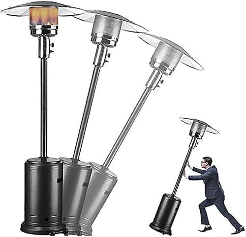 Radiateurs De Terrasse Chauffage D'espace Extérieur 13 KW, Chauffage De Terrasse Portable Au Gaz Propane 46 000 BTU Avec Roues, Protection Contre Le Basculement, For Le Chauffage De L'espace Dans Le J