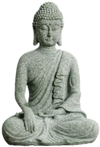KARLOR Estatua de Buda para jardín, figuras de Buda, piedra pequeña, figura de Buda, meditación, jardín, decoración, paisajismo, acuarios, decoración interior y exterior, decoración de habitaciones