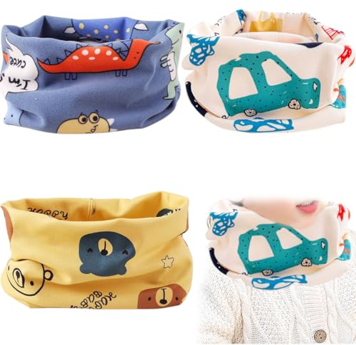 ZEPIQOR Braga Cuello Niño, Bufanda Bebe, 3 Piezas Pañuelos de Cuello de Bebé de Invierno Bufanda de Cuello Redondo para Niños