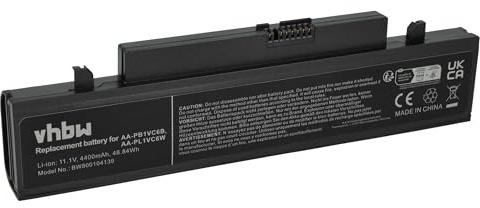 vhbw batteria compatibile con Samsung NB30 Pro Palm, NB30 Pro Palm Touch, NB30 Touch, NP-N145, NP-N210 notebook (4400mAh, 11,1V, Li-Ion)