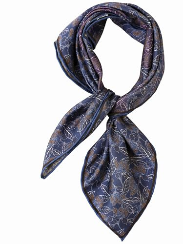 Prettystern Señor Dame Bandana de Seda Pura Handrolliertes Seda Pañuelo Unisex Nickituch