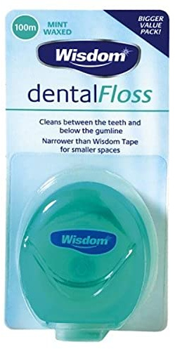 Wisdom Dental Floss Mint Waxed 100m
