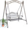 DanDiBo Gartenschaukel 082505-1 Hollywoodschaukel aus Metall Eisen Schaukel Hängebank Nostalgie Braun