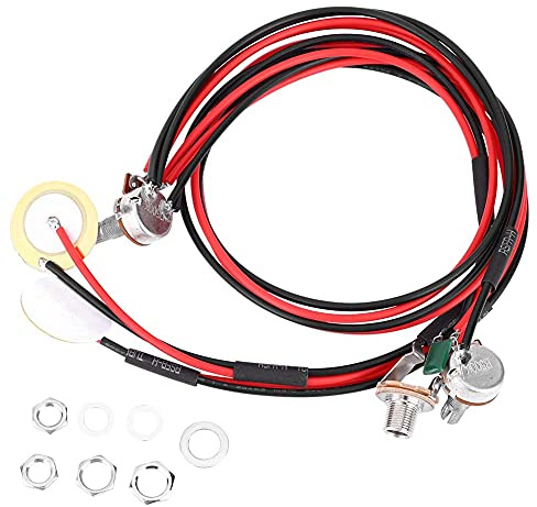 Tonabnehmer, Piezo-Wandler, 6,35 mm, Doppel-Piezo-Tonabnehmer mit Lautstärkeregler, Akustikgitarreninstrumente für Gitarre, Ukulele, Mandoline, Banjo,