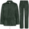 BWOLF HIMALAYA Herren Regenanzug Langarm wasserdicht mit Elastischer Taille Kapuzenjacke Anzug Regenbekleidung Regenjacke + Regenhose 2 Taschen (Dunkelgrün, 3XL)
