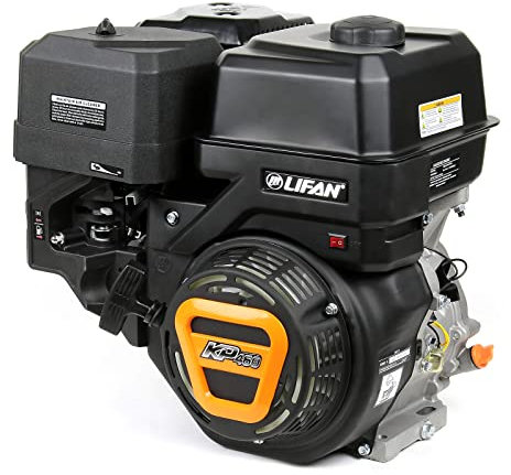 LIFAN KP460 Benzinmotor mit 15,6 PS Einzylinder für Rüttelplatten und Baumaschinen, luftgekühlter 4-Takt Motor mit 25,4 mm Kurbelwelle, OHV-Ventilsteuerung & 459 cc Hubraum