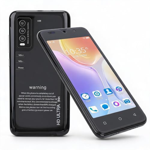 Annadue Y30S Olåst Android-mobil, Smartphone med Dubbla SIM-kort, 5.0 HD-helskärm, Slimmad Mobiltelefon för Android 6,2 GB RAM 32 GB ROM, 2 MP+5 MP Främre och Bakre Kamera, Ansiktsigenkänning (Svart)