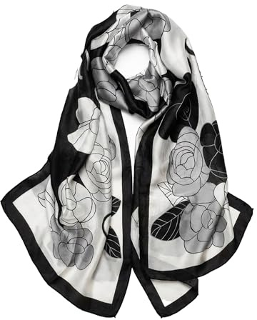 Trillion London® Collezione Primavera | Sciarpa di Seta da Donna di Design | Sciarpe Leggere per il Collo | Scialle Avvolgente | Adatta per la Vita Quotidiana | Viaggi e Regali | Finitura Liscia e