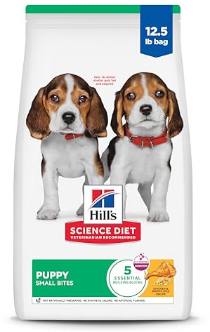 Hill's Science Diet Puppy Small Bites Dry Dog Food, Chicken & Brown Rice, 12.5 lb. Bag