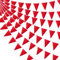 52 bandierine in tessuto rosso, riutilizzabili e impermeabili, per feste di compleanno, per interni ed esterni, Natale, matrimoni, festival, decorazioni