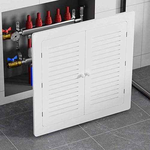 GBPLDMAQ Cubre Radiadores Madera, Protector Radiador con Panel de Acceso, Válvula de Cierre Extraíble Puerta Oculta, para el Hogar y la Sala de Estar(White,50x40cm/20x16in)