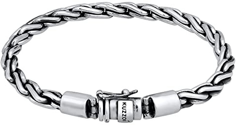 kuzzoi, bracciale da uomo in argento Sterling 925 massiccio, 335112 e Argento, cod. 335112-021