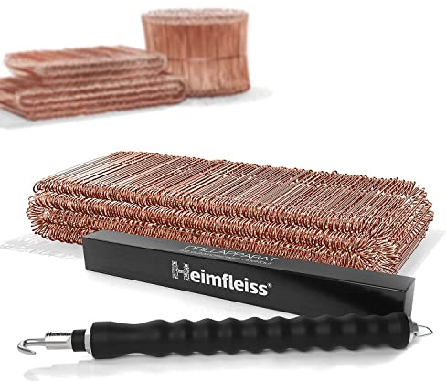 Heimfleiss DrillApparat Driller + koppartråd 1 x 100 till 160 mm (500 stycken) – högkvalitativt buntband set med rulltång