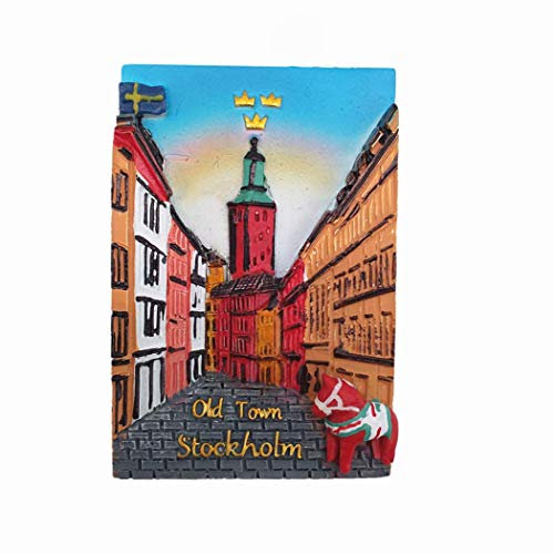 Magnete da frigorifero 3D Stoccolma Svezia Viaggi Souvenir Regalo Collezione Casa Cucina Decorazione Magnetica Adesivo Frigorifero Magnetico