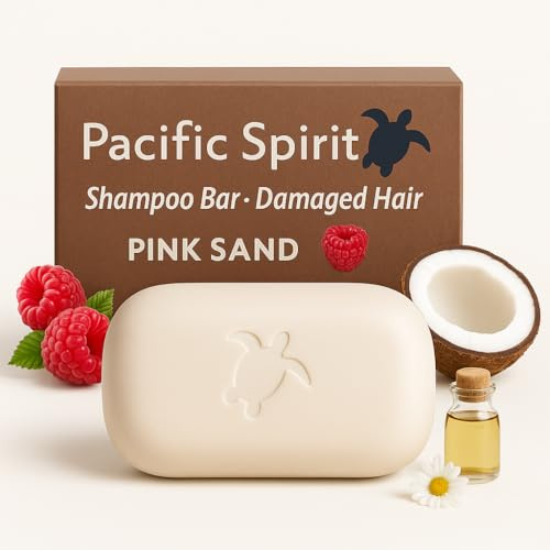 Pacific Spirit Shampoo Bar for Damaged, Color-Treated, Normal Hair, 100+ Washes, White Clay, Vegan