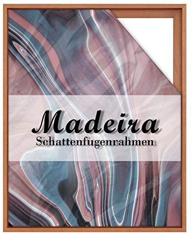 BIRAPA Madeira Schattenfugenrahmen für Leinwand 100x150 cm in Terracotta, Holzrahmen, Rahmen für Leinwände, Leerrahmen für Leinwand, Schattenfugenrahmen für Keilrahmen