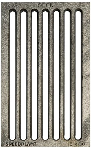 SPEEDPLANT Hochwertiger Ascherost 18 x 30 cm Ofenrost Kaminrost Liegerost Tafelrost Feuerrost - Premiumqualität, Stärke 13 mm