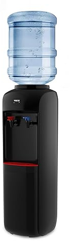 VECYS Hot and Cold Water Cooler Dispenser 5 Gallon with Child Safety Lock, Built-in Refrigerating Compressor and 304 Stainless Steel Reservior