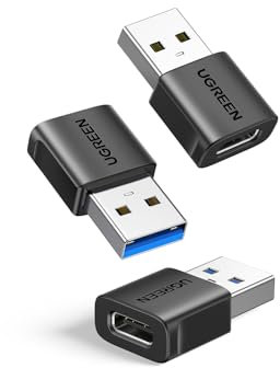 UGREEN USB C Adapter (3 Stück), 10Gbps USB C Buchse zu A Stecker Adapter Kompatibel Mit iPhone 17/16/15 Serie, iPad, Galaxy S24/S23 Serie, Laptops, Carplay usw